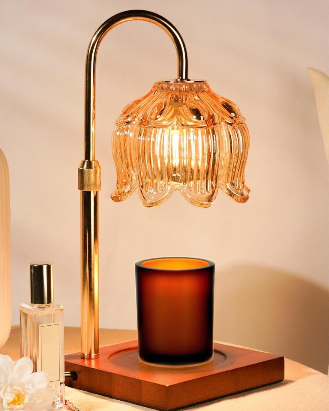 Candle Lamp Warmer with Timer, Adjustable & Dimmable with 2 Bulbs (3 style options)