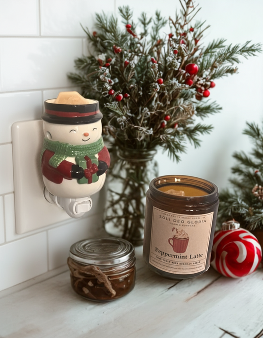 Snowman Warmer & Peppermint Latte Wax Melts | Limited Bundle
