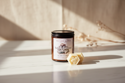 Solace & Stone | Organic Essential Oil Infused - Soli Deo Gloria Candle Company