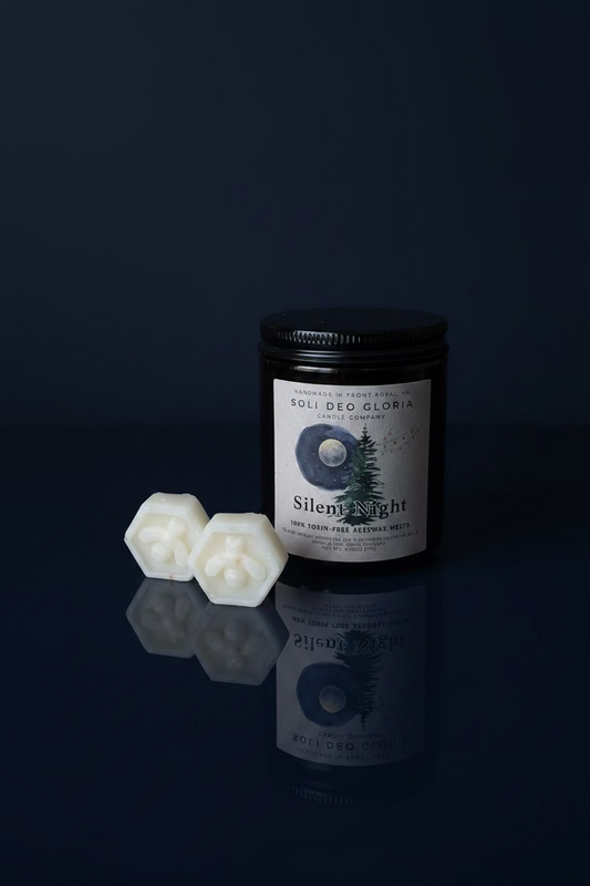 Silent Night | Lavender, Vanilla & Evergreen Beeswax Candle - Soli Deo Gloria Candle Company