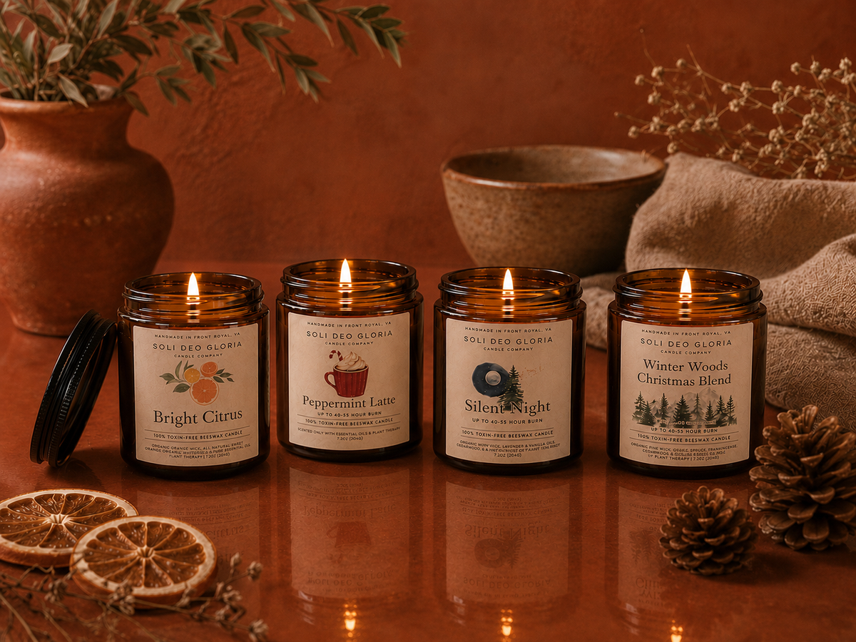 Cozy Season Favorites Beeswax Candle Bundle | 4 Pack - Soli Deo Gloria Candle Company