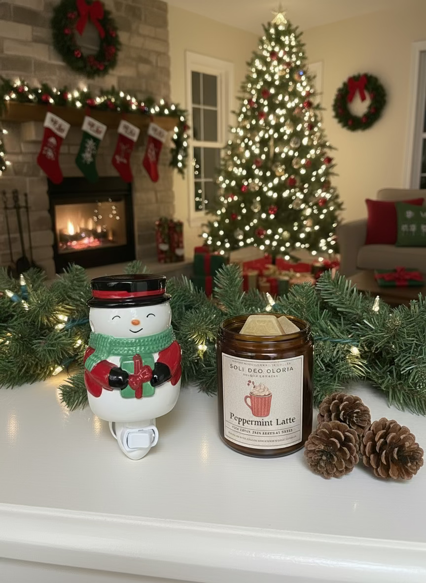 Snowman Warmer & Peppermint Latte Wax Melts | Limited Bundle