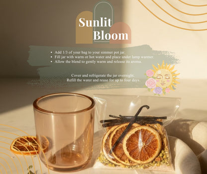 Sunlit Bloom | Organic Simmer Pot Blend for Soli Deo Gloria Lamp Warmer & Jar (Sold Separately)