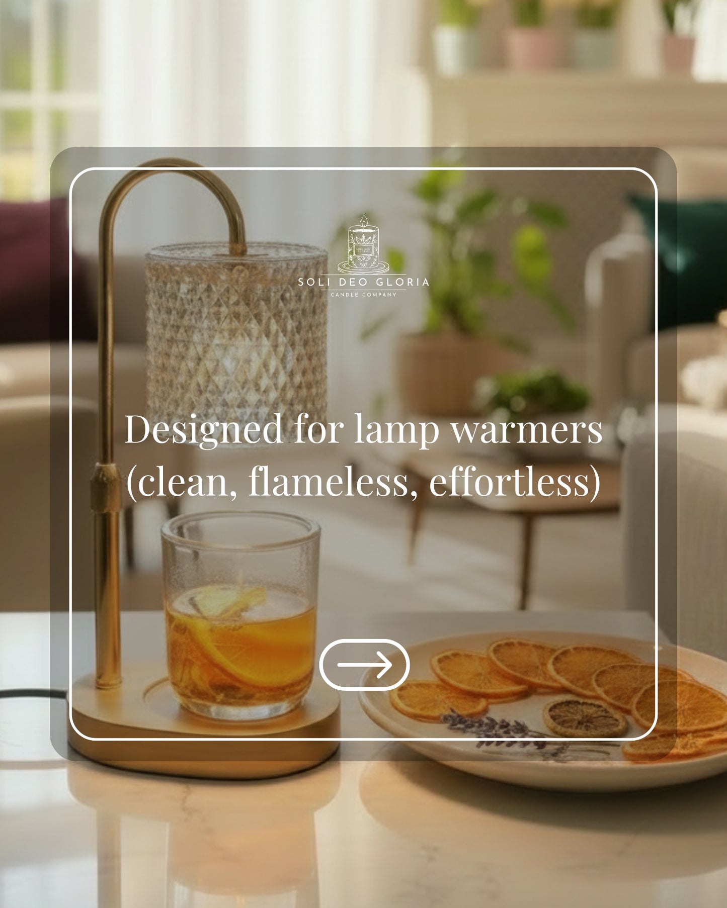 Sunlit Bloom | Organic Simmer Pot Blend for Soli Deo Gloria Lamp Warmer & Jar (Sold Separately)