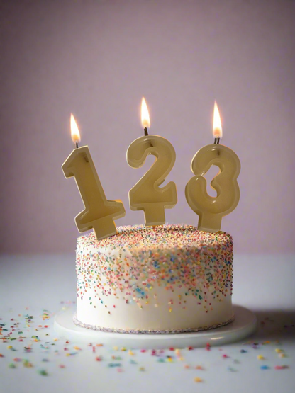Beeswax Birthday Number Candles