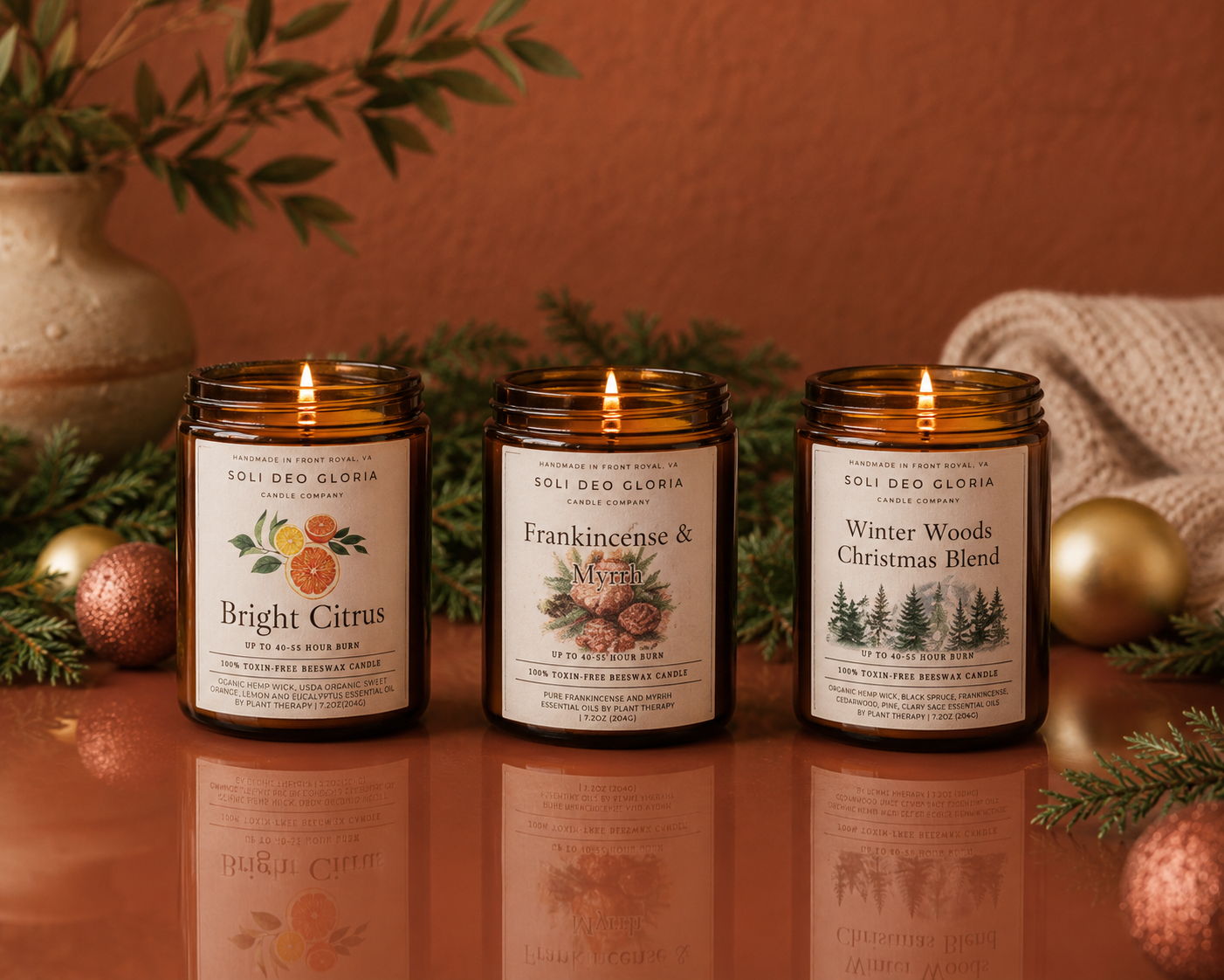 Winter Candle Bundle | 3 Pack - Soli Deo Gloria Candle Company