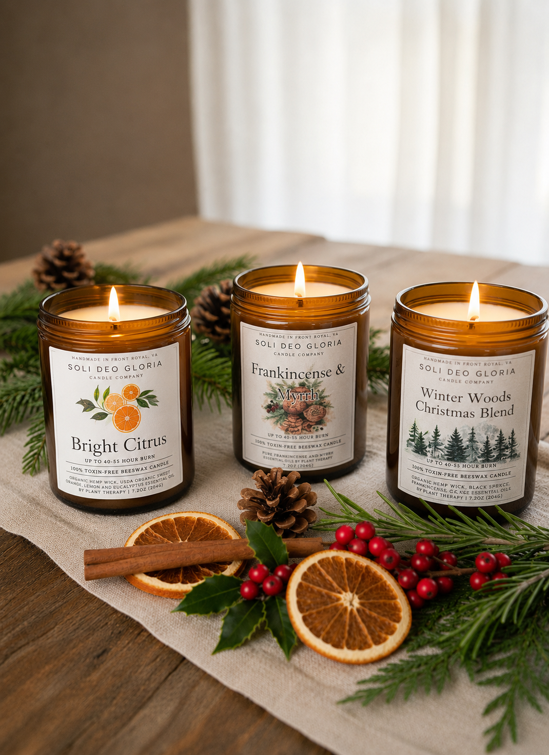 Winter Candle Bundle | 3 Pack - Soli Deo Gloria Candle Company