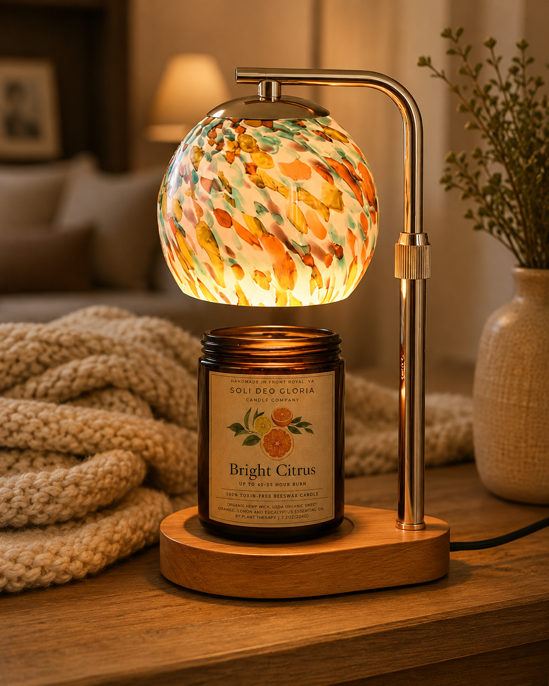 Lamp Warmer for Candles and Simmer Pots | With Timer, Adjustable & Dimmable (2 Styles) - Soli Deo Gloria Candle Company