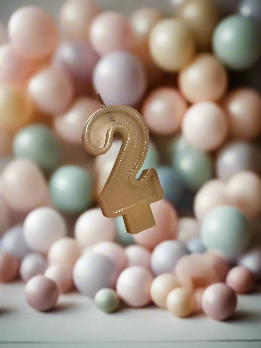 Beeswax Birthday Number Candles