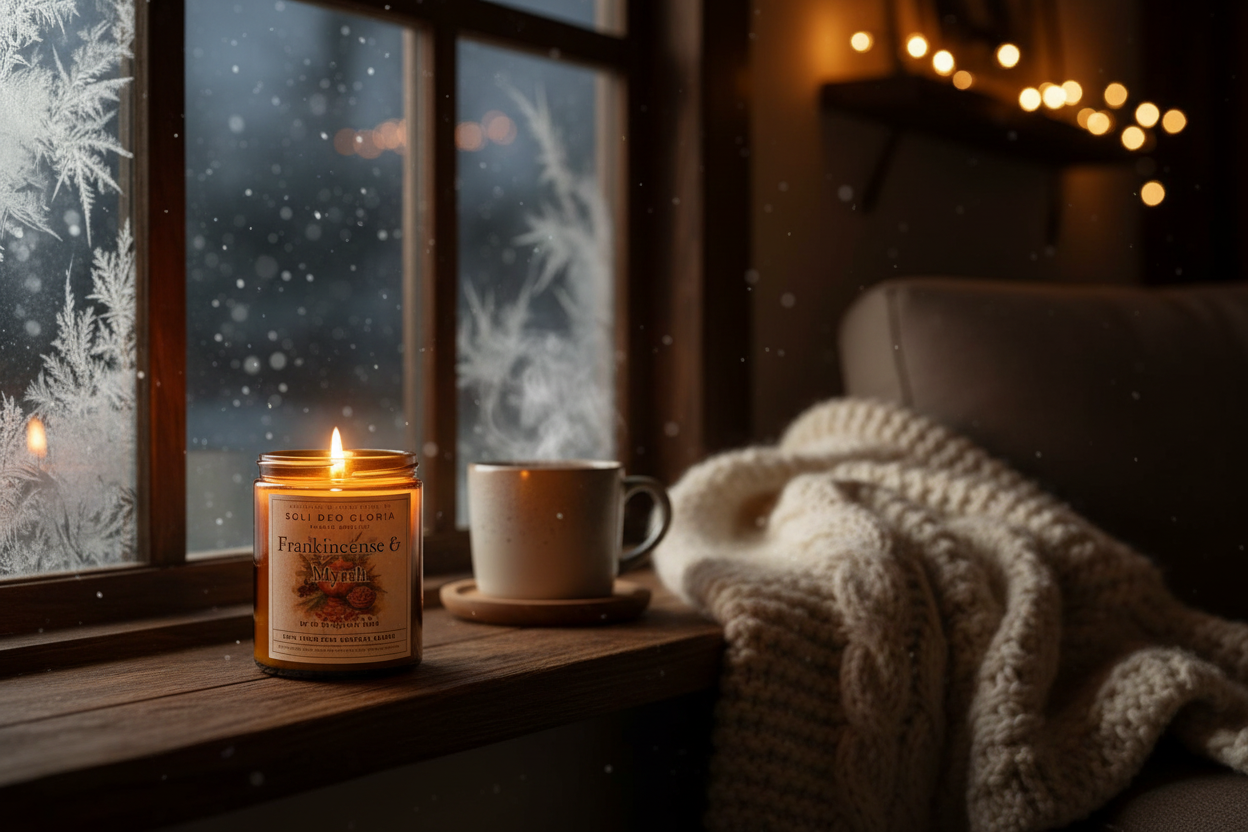 Winter Essentials Beeswax Gift/Starter Set | 3 Seasonal Candles, Wick Trimmer & Lighter