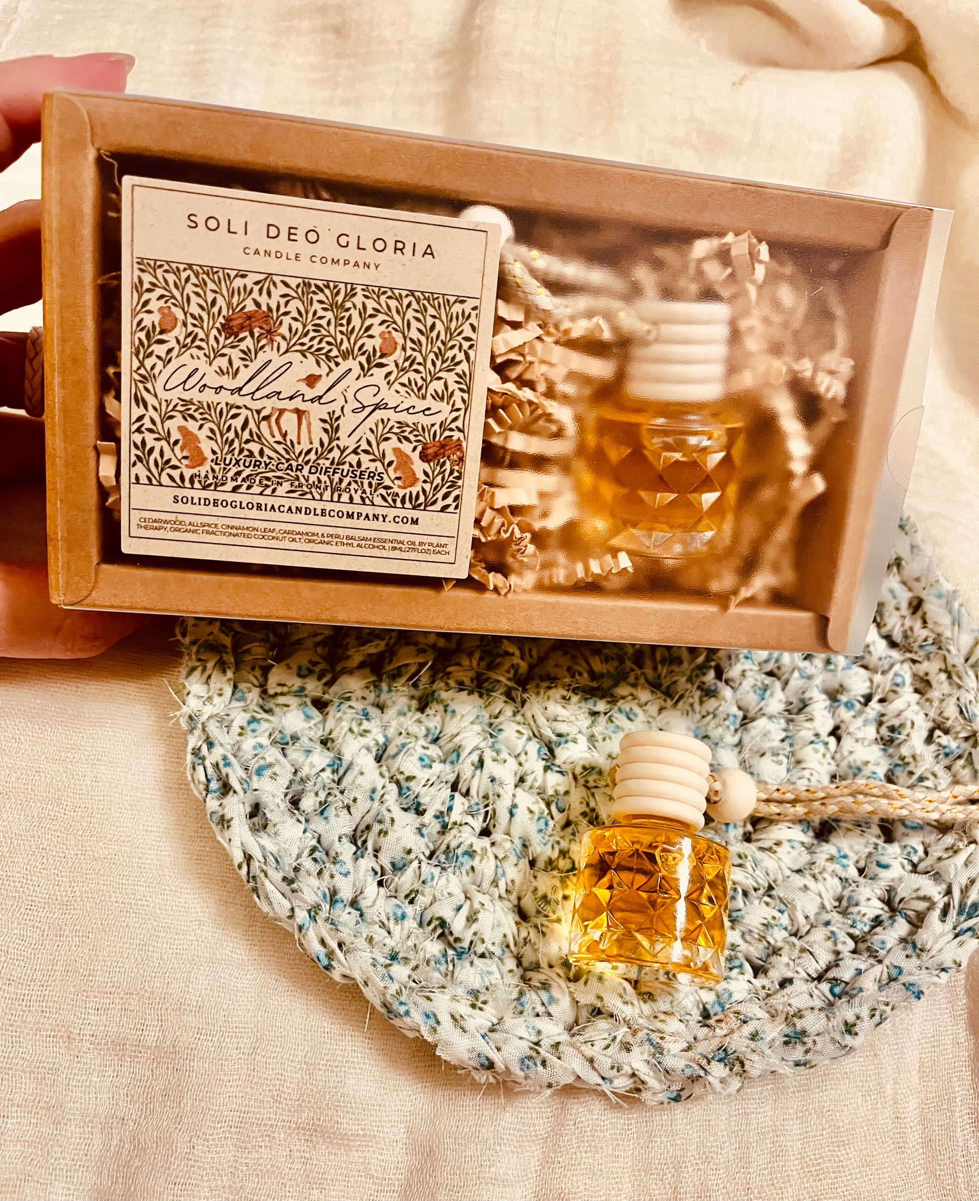 Woodland Spice Scented | 100% Natural Car Diffuser
