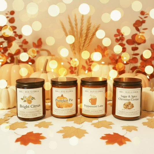 *New* Season of Light Bundle – 4 Pack (Pumpkin Pie, Peppermint Latte, Sugar & Spice Cookie, Bright Citrus)