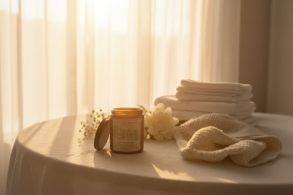 Fresh Linen Scented | Beeswax Candle, Clean, Cozy, & Relaxing Scent