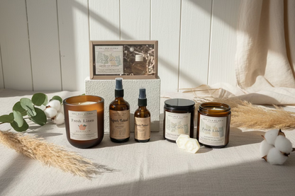 Fresh Linen Scented | Beeswax Candle, Clean, Cozy, & Relaxing Scent