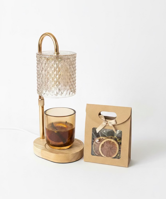 Sunlit Bloom Bundle | Organic Simmer Pot Blend, Lamp Warmer, & Jar