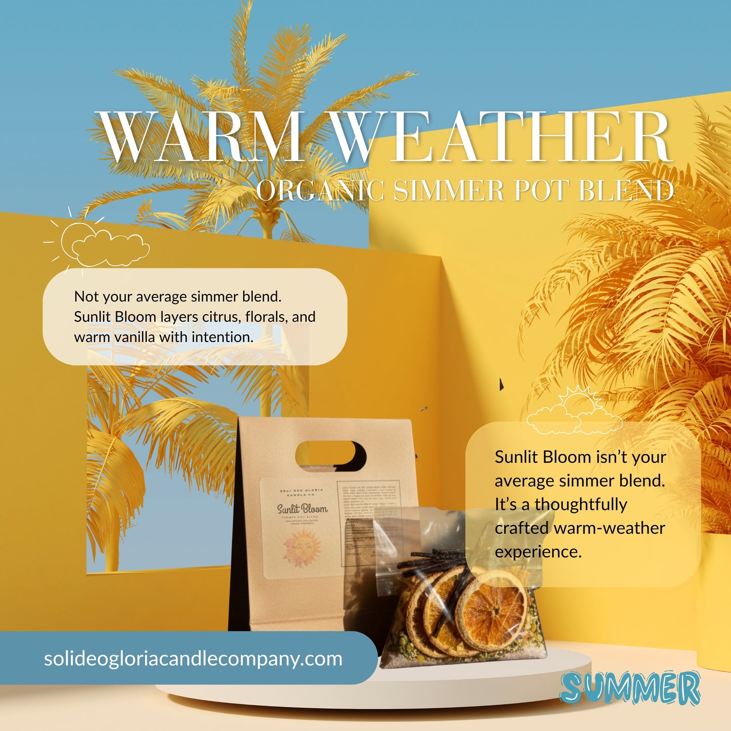 Simmer Starter Bundle | Lamp Warmer, Jar, & Sunlit Bloom Simmer Blend [Organic]