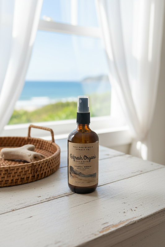 Coastal Breeze Scented | Refresh Organic Linen & Room Spray (Travel & Full Size)