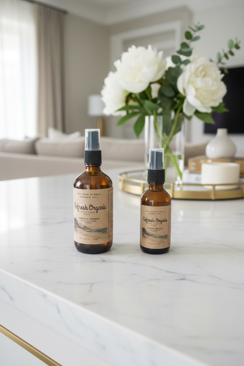 Coastal Breeze Scented | Refresh Organic Linen & Room Spray (Travel & Full Size) - Soli Deo Gloria Candle Company