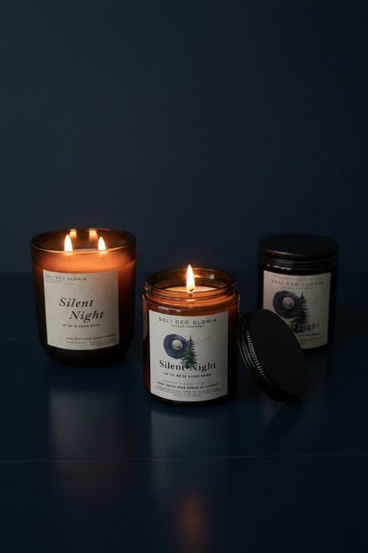 Silent Night | Lavender, Vanilla & Evergreen Beeswax Candle - Soli Deo Gloria Candle Company