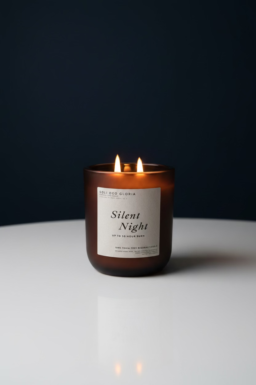 Silent Night | Lavender, Vanilla & Evergreen Beeswax Candle - Soli Deo Gloria Candle Company