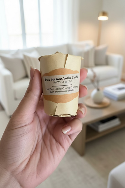 Pure Beeswax Votive Candle