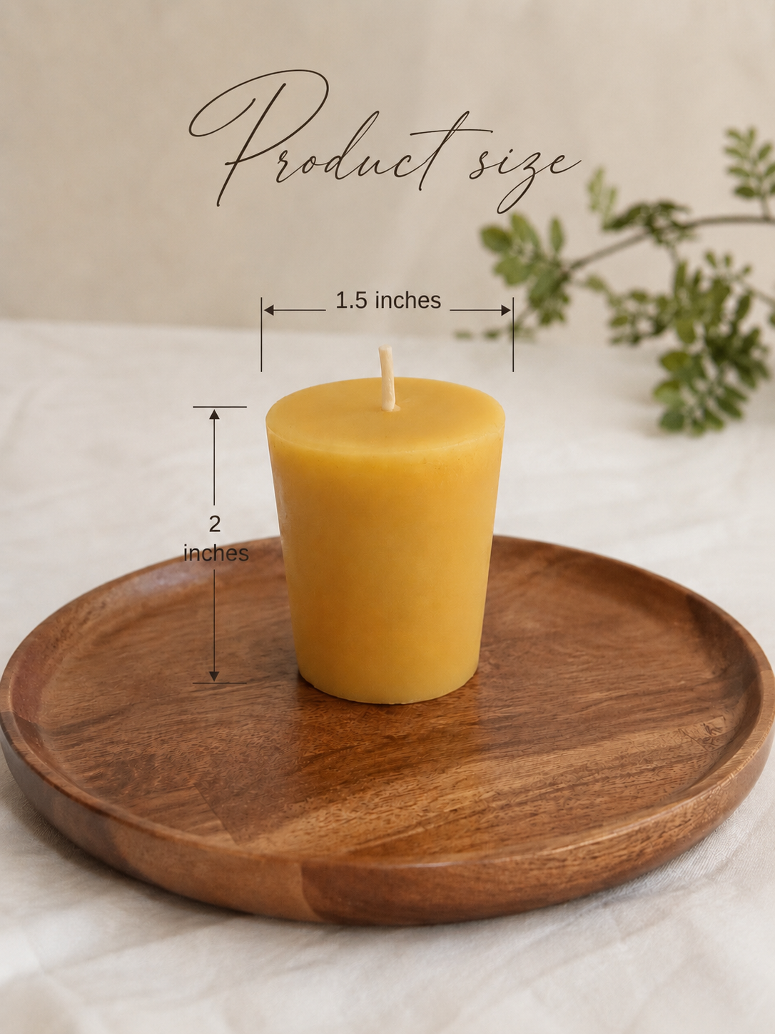 Pure Beeswax Votive Candle