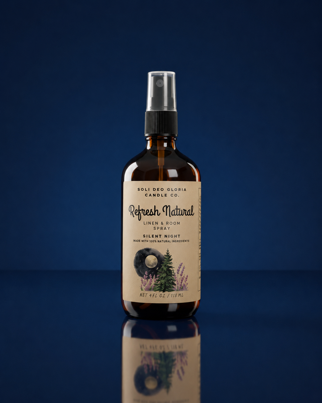 Silent Night | Lavender, Vanilla & Evergreen Linen & Room Spray - Soli Deo Gloria Candle Company