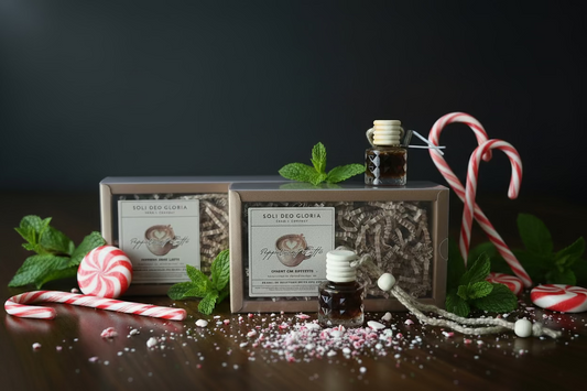 Peppermint Latte Scented | 100% Natural Car Diffuser - Soli Deo Gloria Candle Company