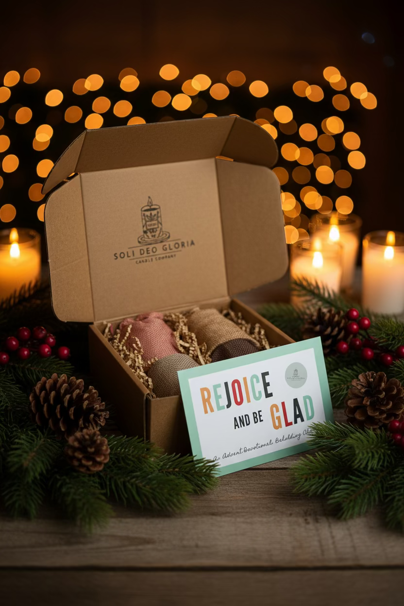 Advent Candle & Card Set | Hope, Peace, Joy & Love