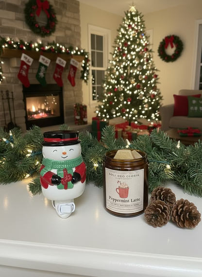 Snowman Warmer & Peppermint Latte Wax Melts | Limited Bundle