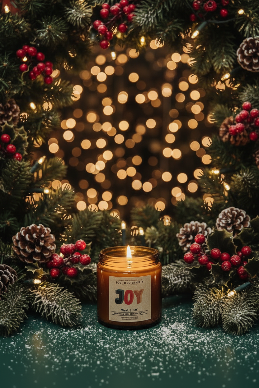 Advent Candle & Card Set | Hope, Peace, Joy & Love