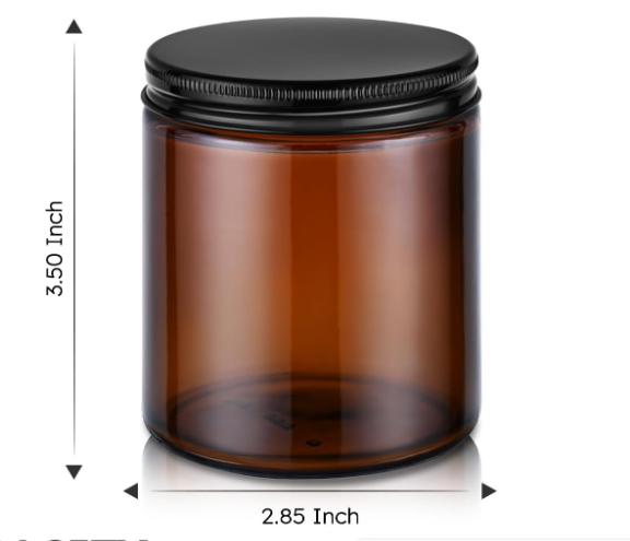 8 oz Amber Jar | Wax Melt Storage & Warmer Jar
