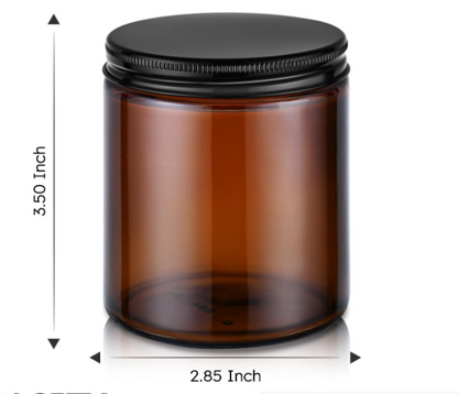 8 oz Amber Jar | Wax Melt Storage & Warmer Jar