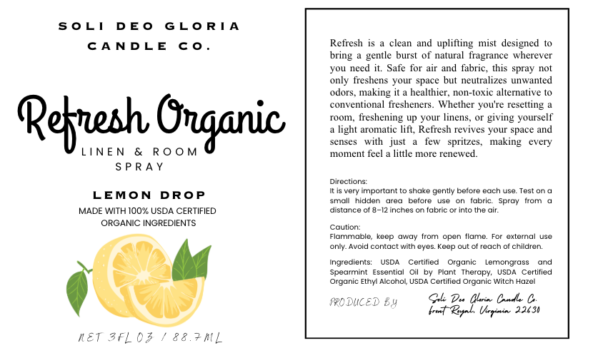 Refresh Linen & Room Spray Collection (Organic & Natural Options)