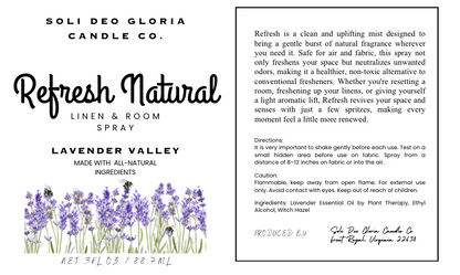 Refresh Linen & Room Spray Collection (Organic & Natural Options)