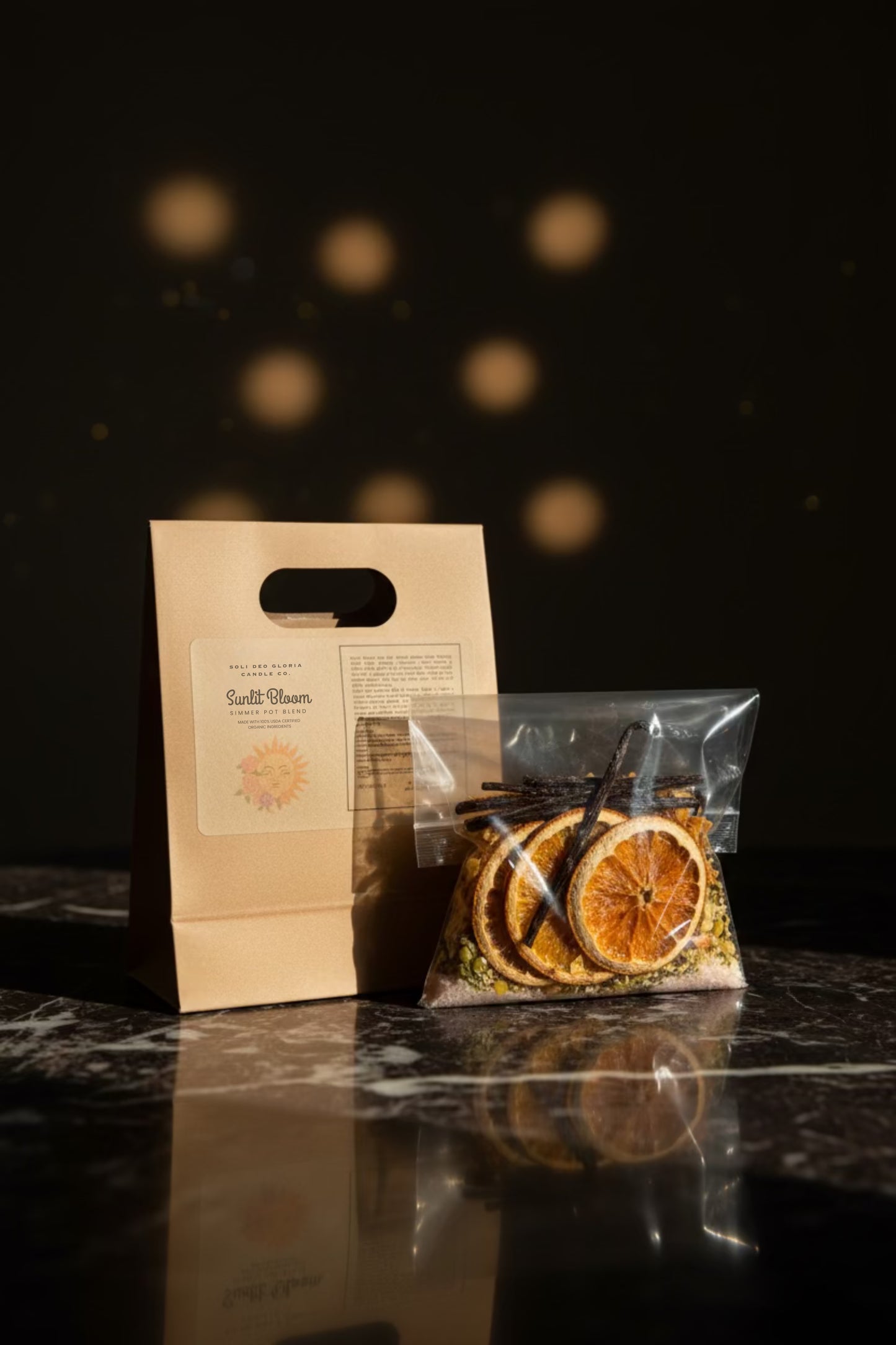 Sunlit Bloom | Organic Simmer Pot Blend for Soli Deo Gloria Lamp Warmer & Jar (Sold Separately)