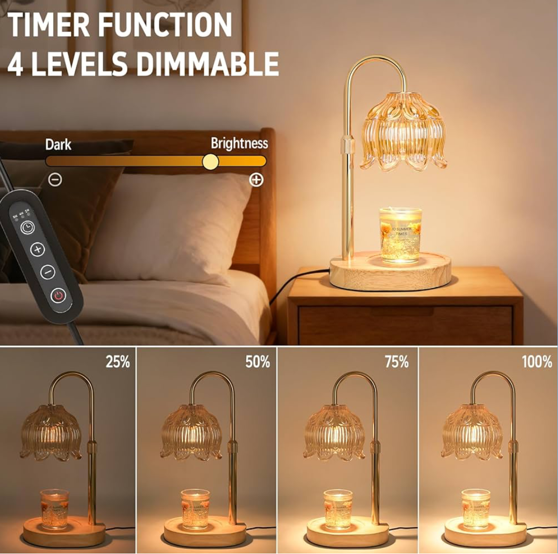 Honeysuckle Beeswax Wax Melts & Lamp Warmer Starter Bundle | Non-Toxic Home Fragrance | Limited Supply