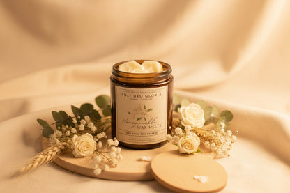 Honeysuckle Beeswax Wax Melts & Lamp Warmer Starter Bundle | Non-Toxic Home Fragrance | Limited Supply