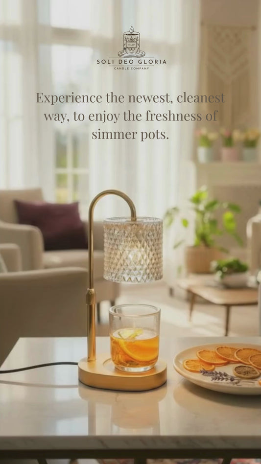 Sunlit Bloom | Organic Simmer Pot Blend for Soli Deo Gloria Lamp Warmer & Jar (Sold Separately)